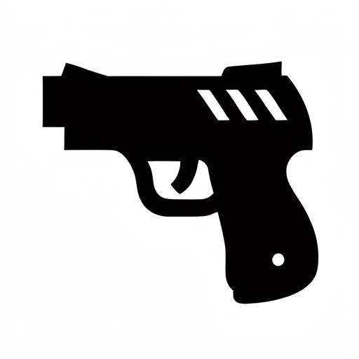 ((( White background, solid color background))),<lora:gmic_bptbv1-000014:1>,93icon\(93ic1\), black and white outline of a pistol on a white background, solo, simple background, white background, monochrome, full body, no humans, silhouette