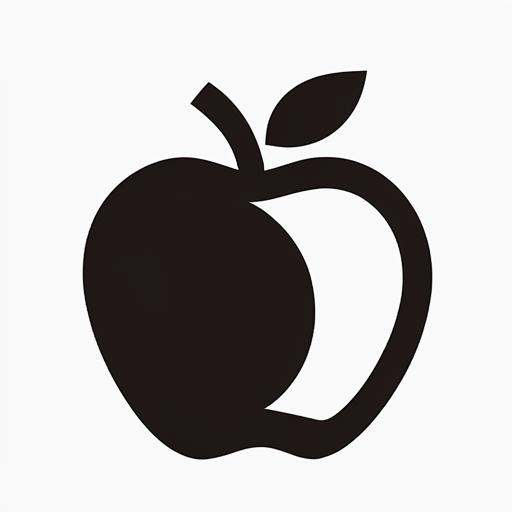 ((( White background, solid color background))),<lora:gmic_bptbv1-000014:1>,93icon\(93ic1\),An apple on a white background, Solo, Simple background, white background, monochrome, no one, outline,
