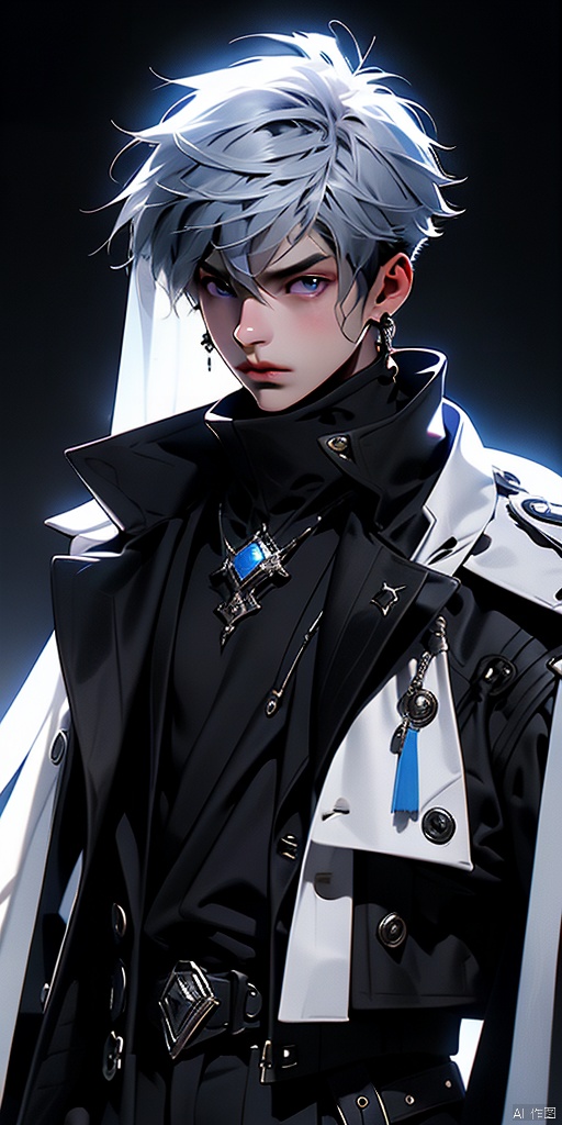 {very detailed light},{painting},{{very fine 8K CG wallpaper}}, (Premium, Best Quality, Art, Beauty and Aesthetics: 1.2), 1boy,long hair, solo, kula diamond, ice, purple eyes,gloves, belt, lips,gothic, gete,castle
, boy, Arso