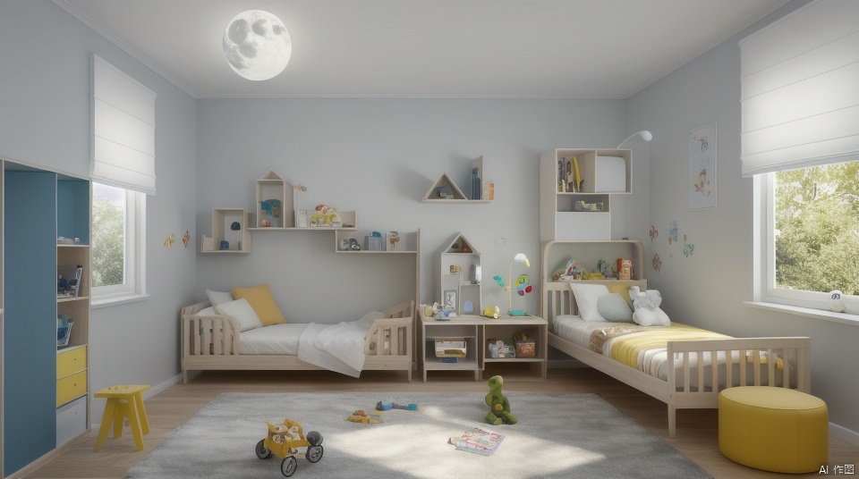  ,,,,,,,,,
,Children's Room







,Moonlight White Theme
,Natural light
,Modern style
,realistic,8k
