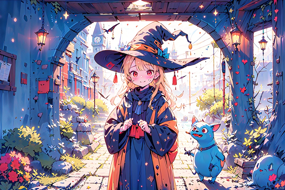 Red eyes, evil, golden, shiny, gold hair,High detailed ,midjourney,perfecteyes,Color magic,urban techwear,hmochako,better witch,witch, witch,Long hair,free style,horror (theme), siji, mpingtu, maimai