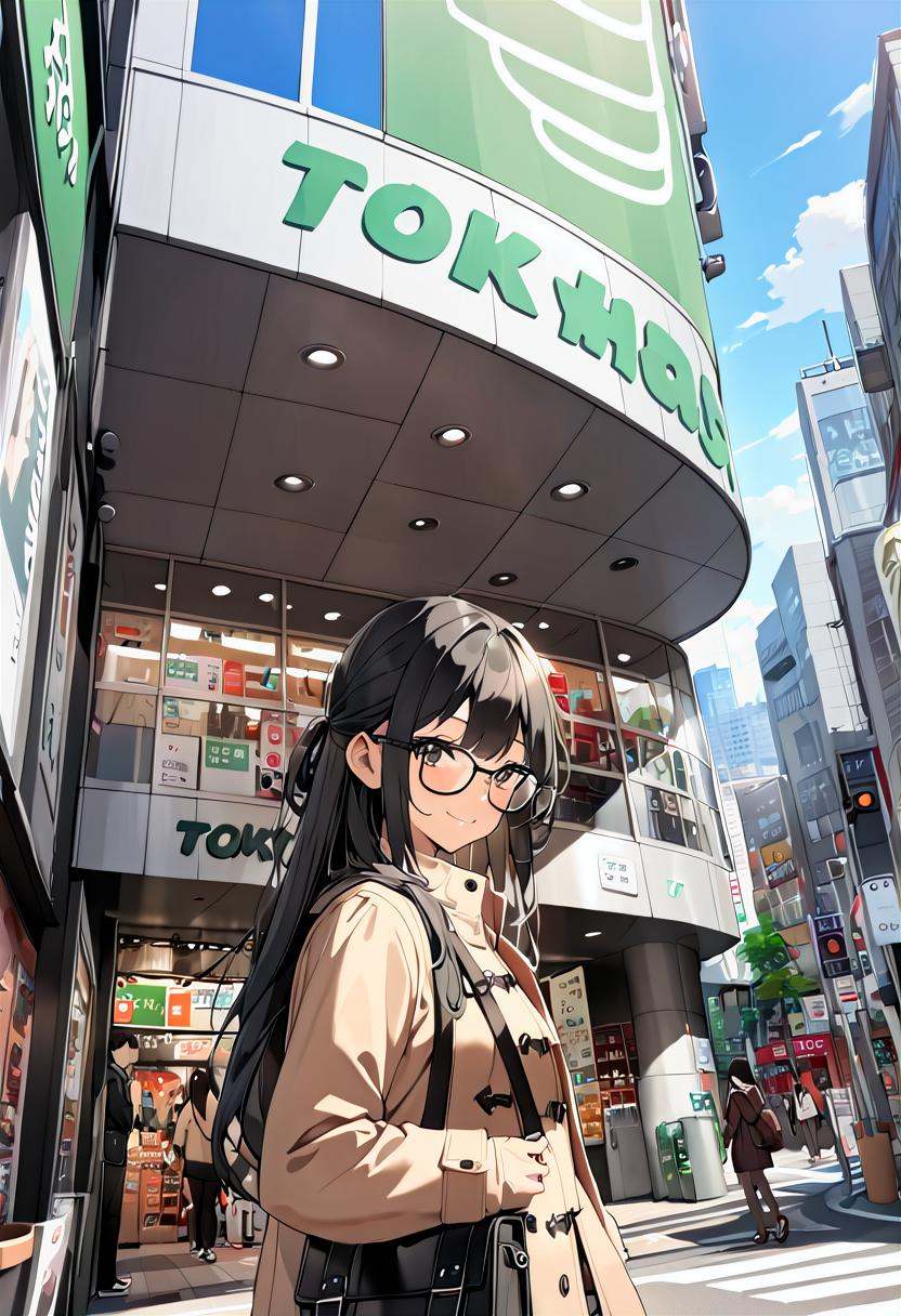 1girl,  solo,  glasses on Tensor.Art