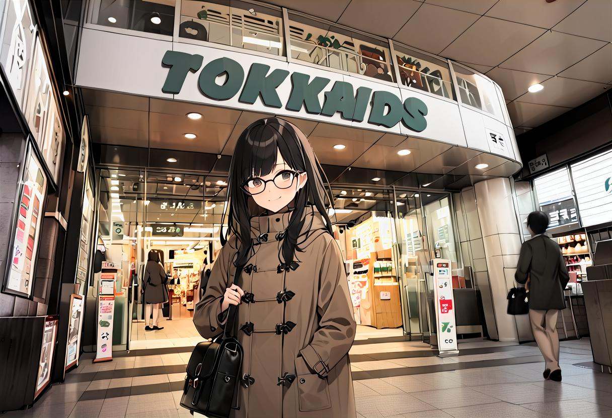 1girl,  solo,  glasses on Tensor.Art