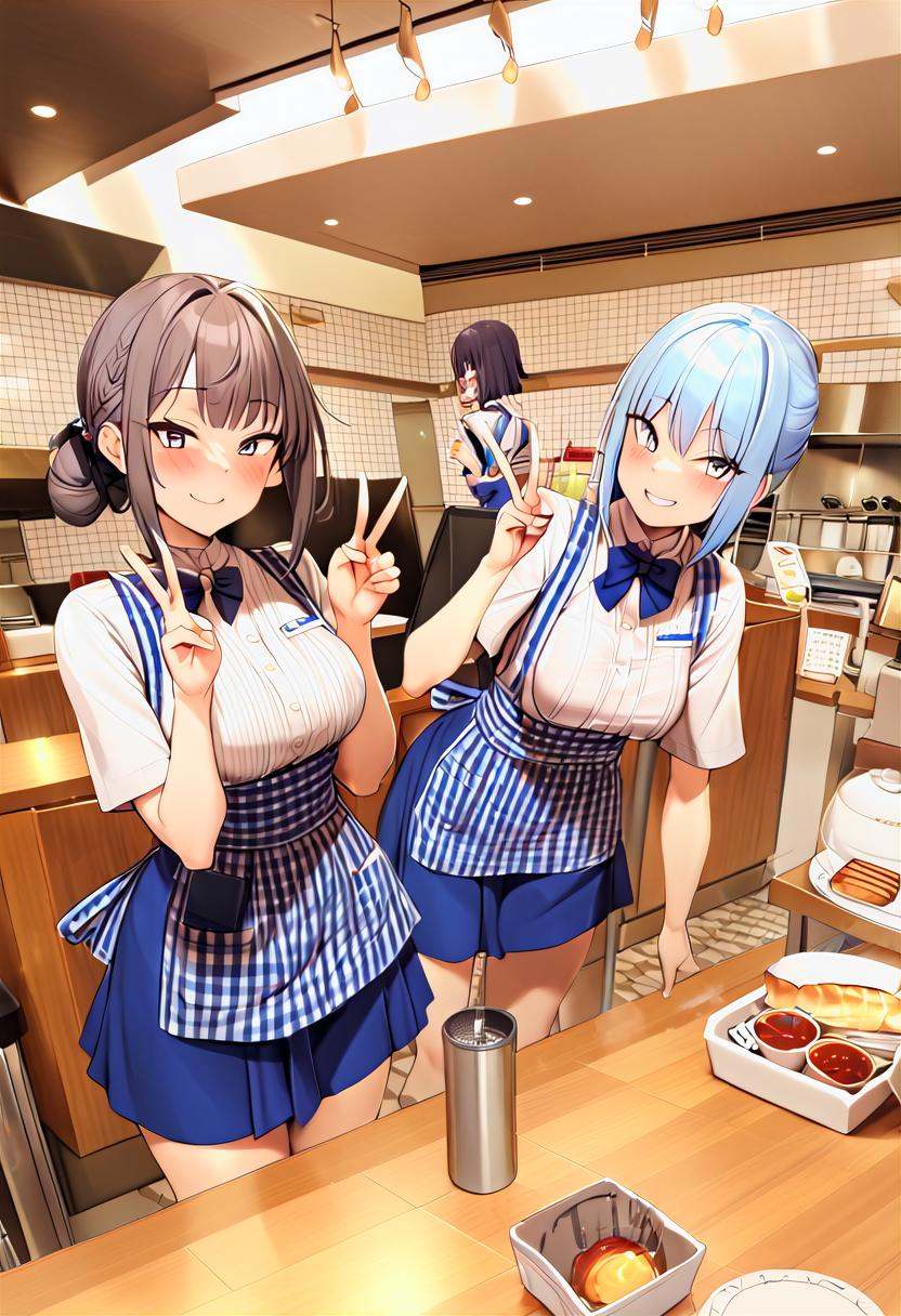 multiple girls,  2girls,  v on Tensor.Art