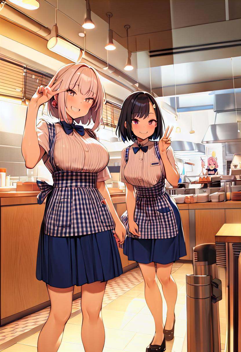 multiple girls,  2girls,  v on Tensor.Art