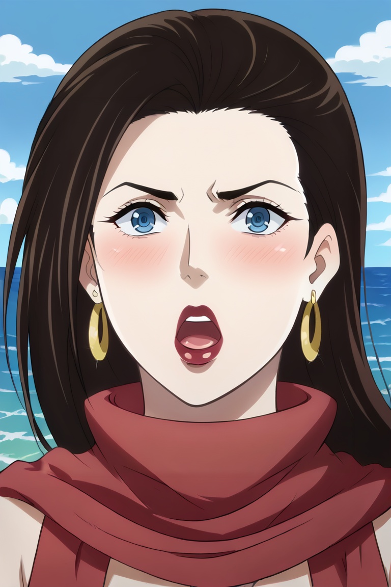 female focus,  blue eyes,  blushing on Tensor.Art