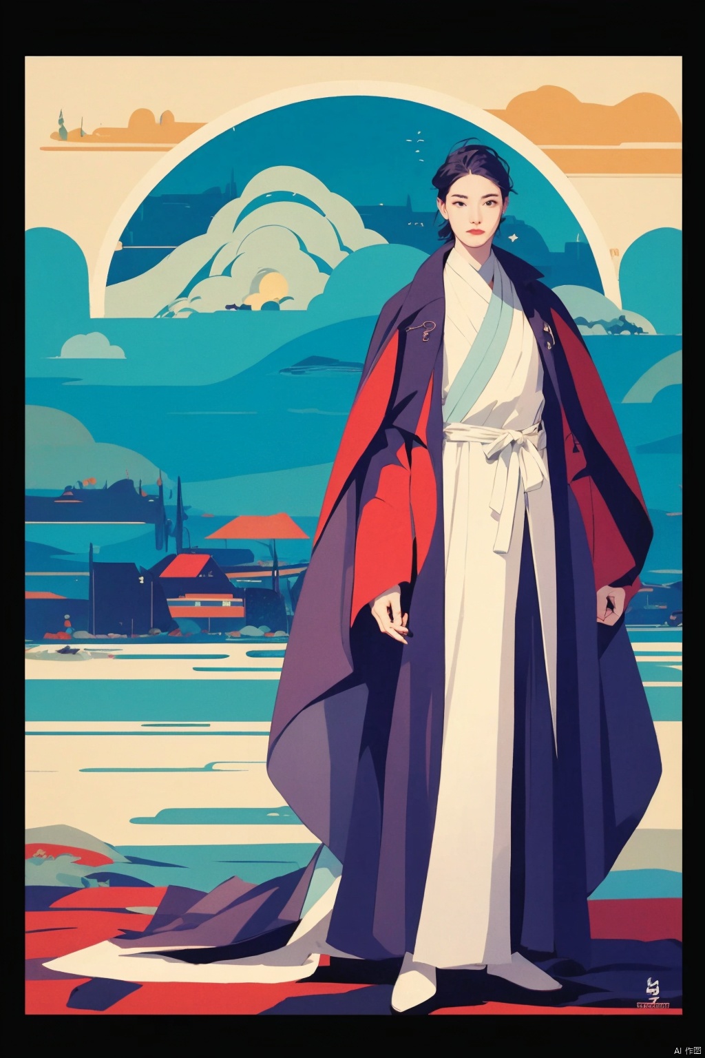 镜头质量：Bestquality,8k,(((masterpiece))),((bestquality)),
镜头位置：(full_body:1.2),solo,
人物：,
环境背景：
图像风格：
提示词： , , Flat style