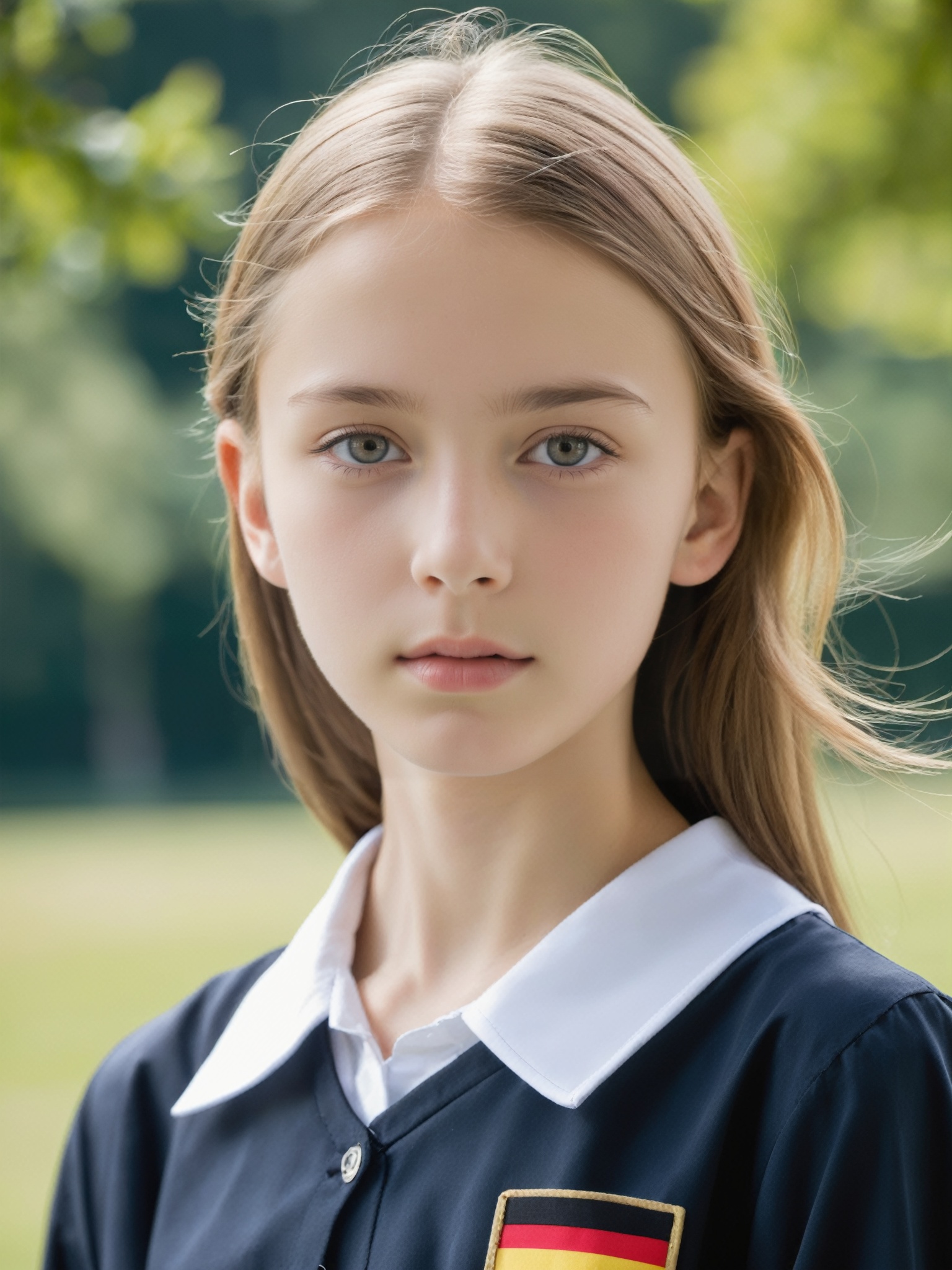 a half-body portrait photo of a German fashion model,  , on Tensor.Art
