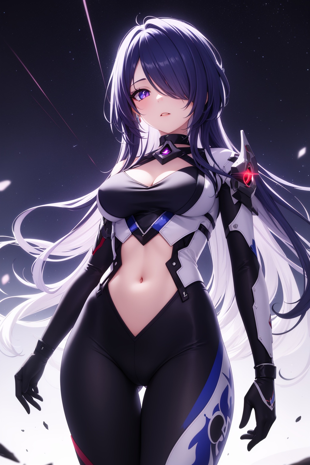 1girl,  hair over one eye,  long hair on Tensor.Art