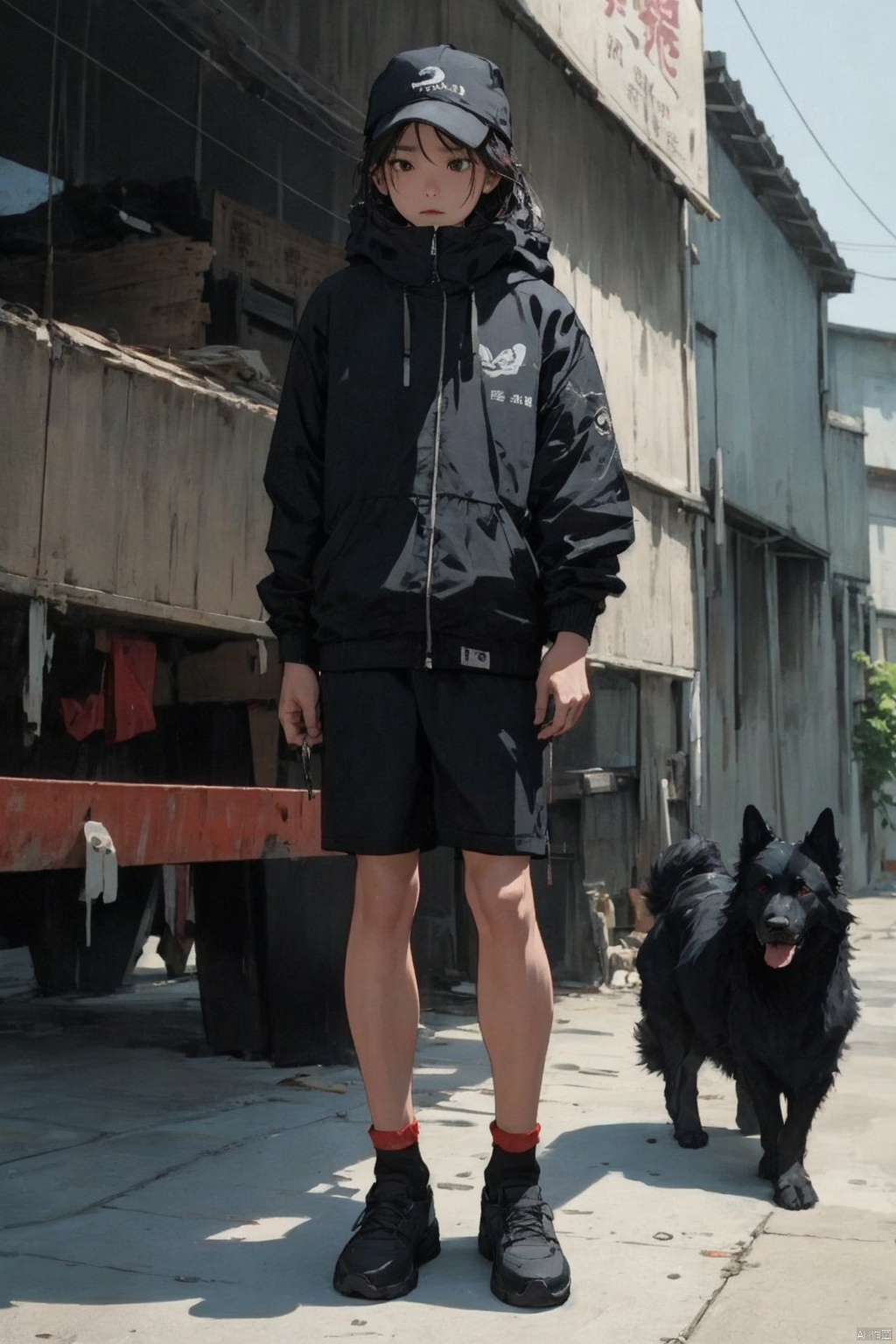 镜头质量：Bestquality,8k,(((masterpiece))),((bestquality)),
镜头位置：(full_body:1.2),solo,
人物：
环境背景：
图像风格：
提示词：, Dog