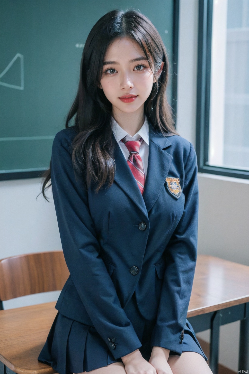  masterpiece,bestquality,realistic,8k,officialart,ultrahighres,school uniforms,1girl, depth of field