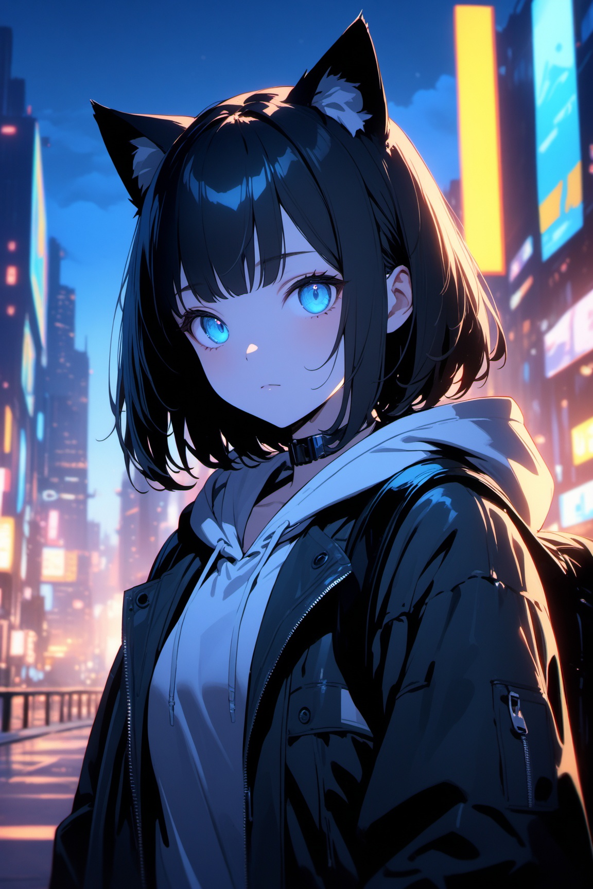 1girl,  blue eyes,  animal ears on Tensor.Art
