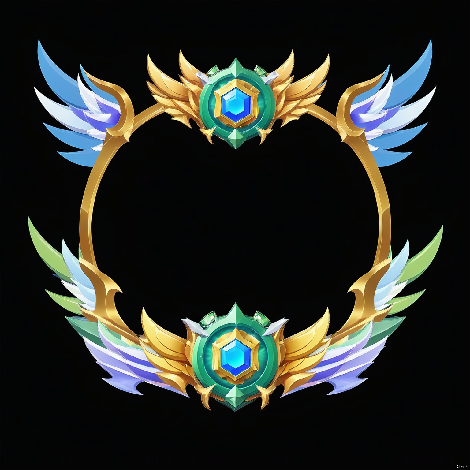Game type, round frame, knife shape, gem, wings
