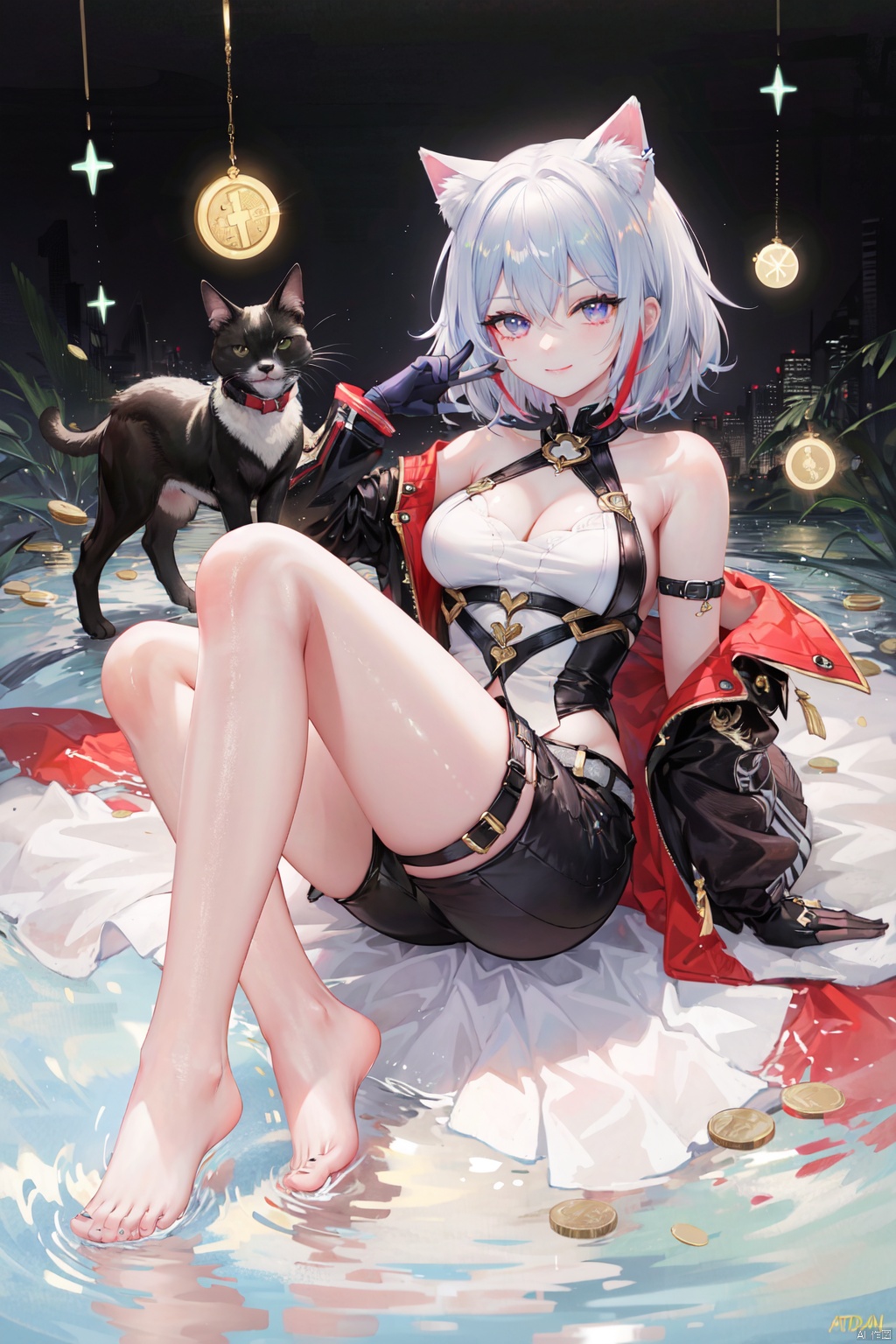 coin,  1girl,  gloves on Tensor.Art