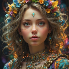  1girl,Authenticity,

magical radiance, Concept art,
fractal, colorful, depth of field , vivid colors, 
﻿
