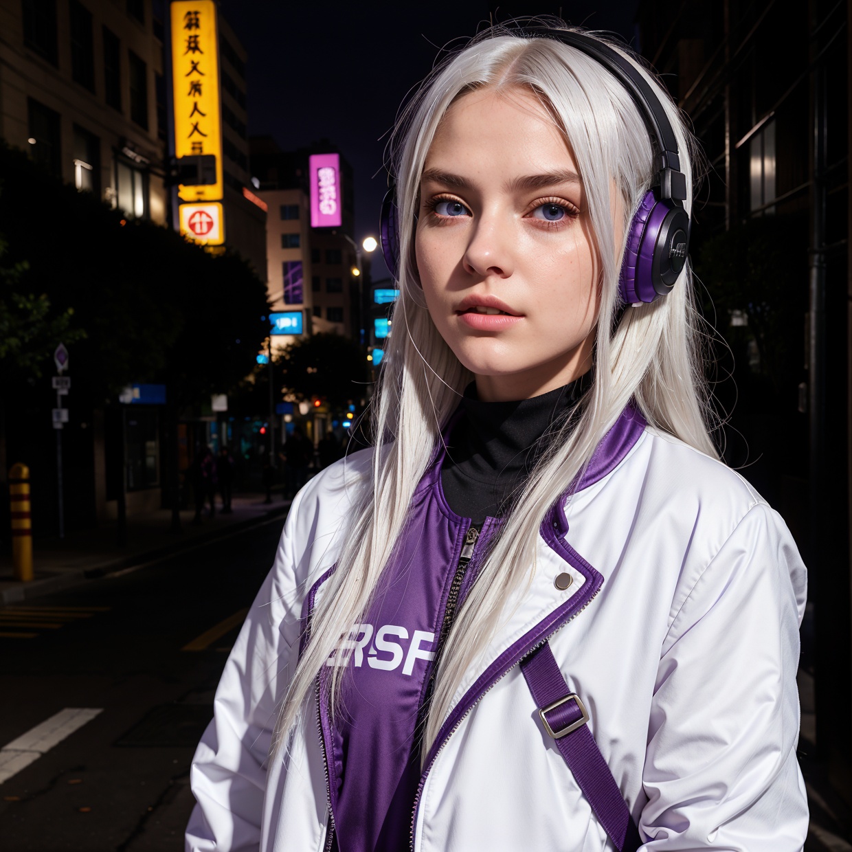 1girl,  white hair,  long hair on Tensor.Art