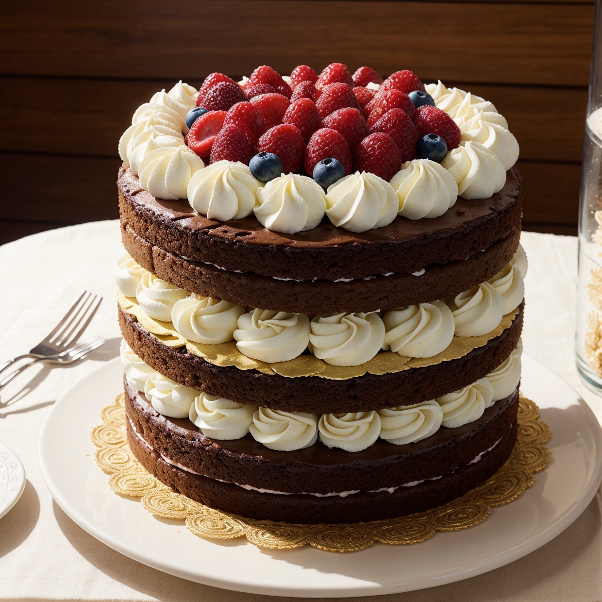 4k,  extraordinary multi-layered cake,  elegant intricate decoration details on Tensor.Art