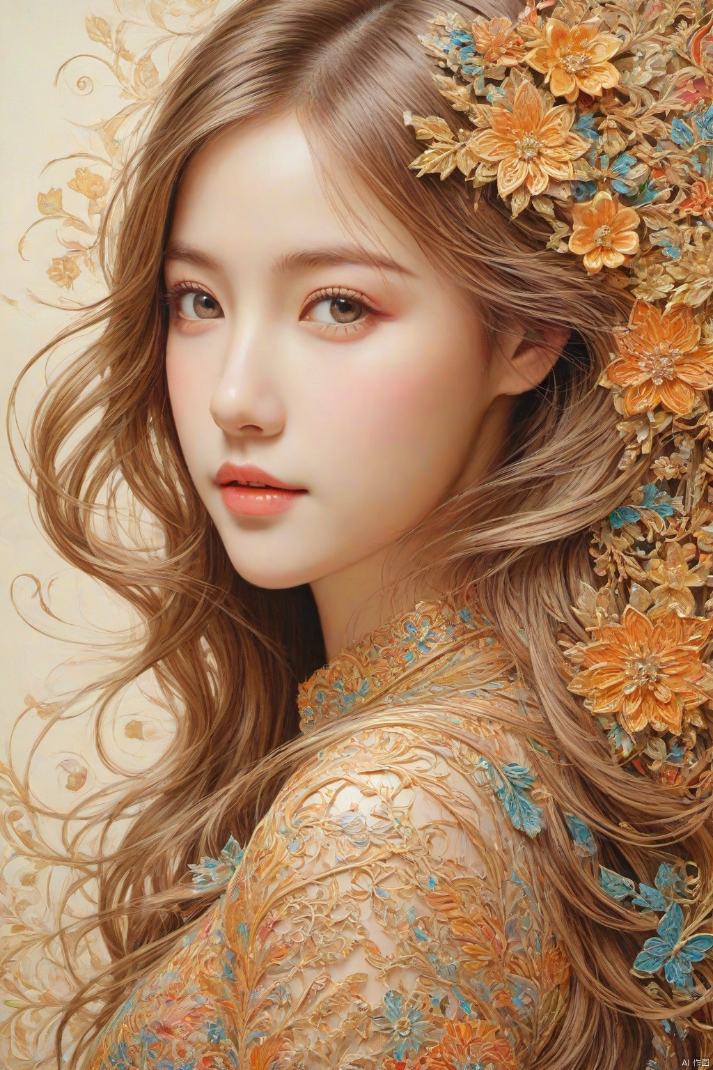 1girl, intricate detail borders