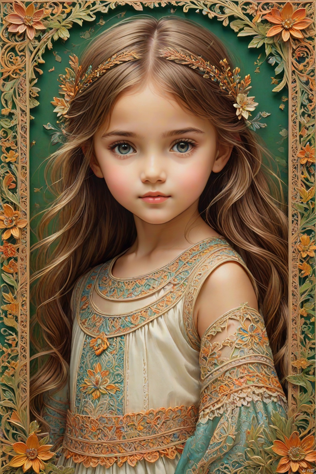  1girl, intricate detail borders