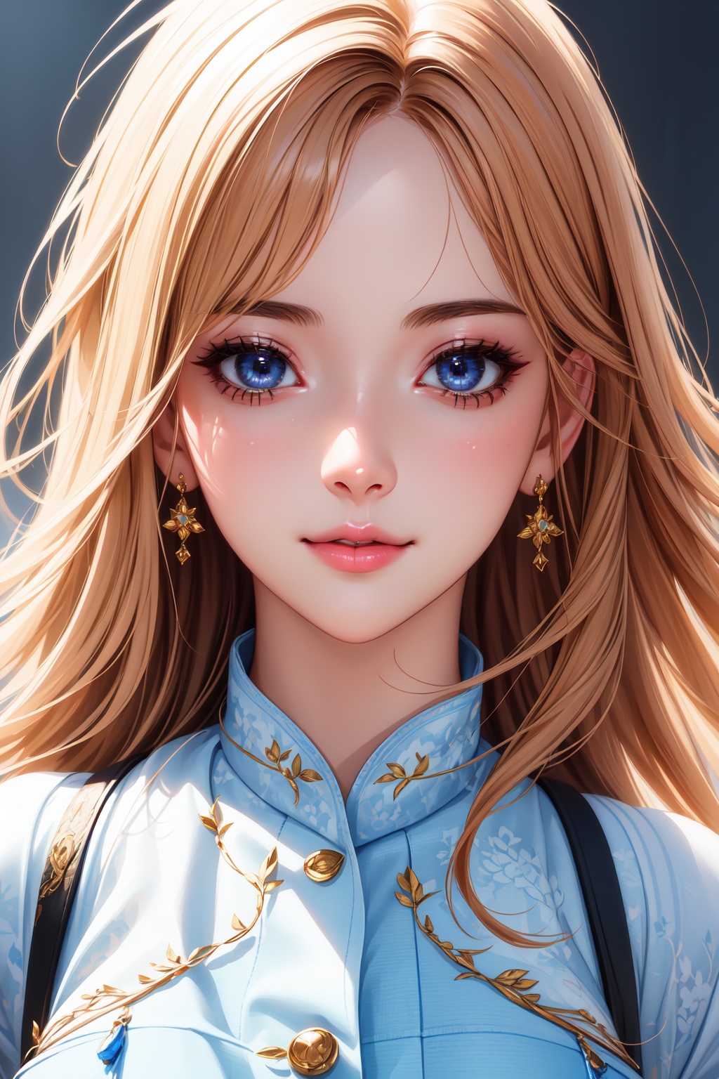 Cute girl,  tender smile,  colors on Tensor.Art