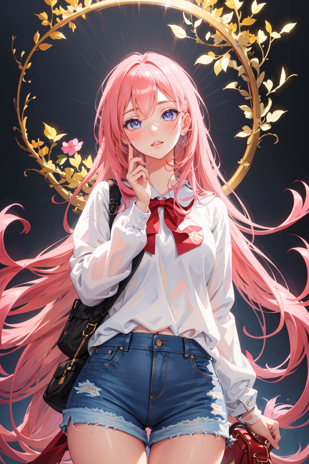 Cute girl,  tender smile,  colors on Tensor.Art