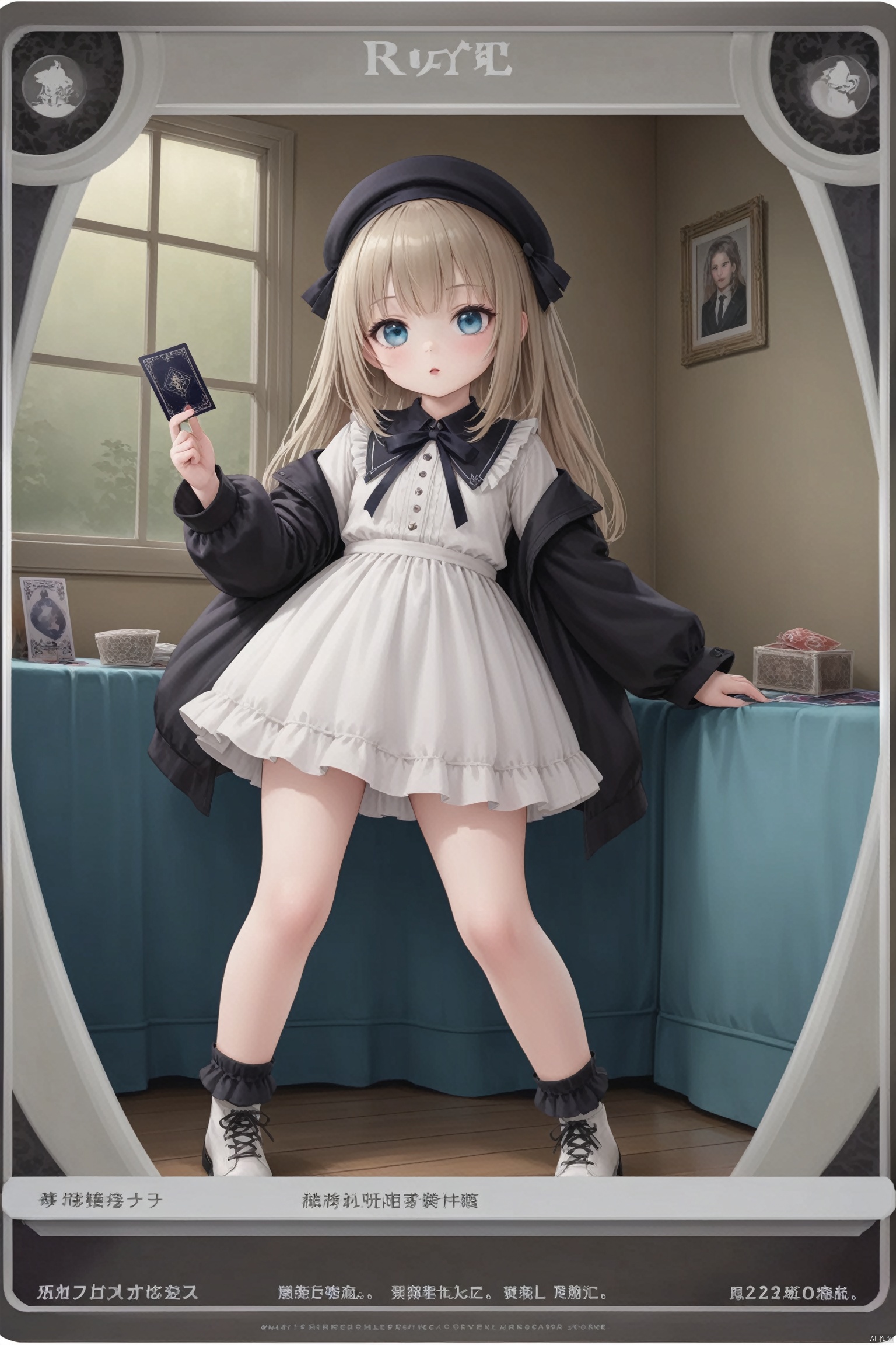  absurdres,incredibly absurdres,reality,realistic,full_shot,1girl,card, , loli