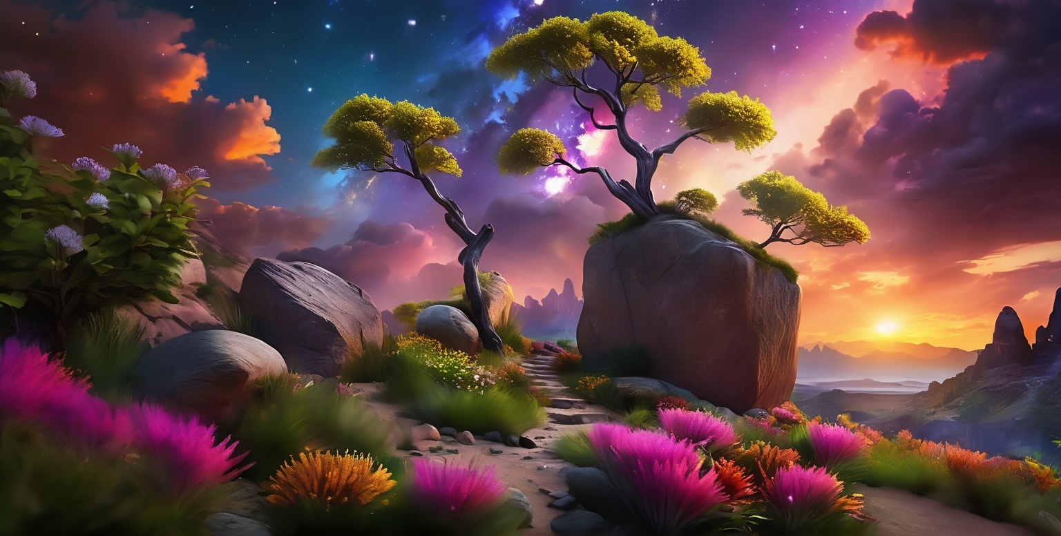 scenery,  landscape,  starry sky on Tensor.Art