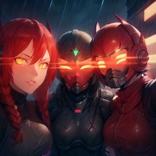 Neon noir ,  looking at viewer,  military squad on Tensor.Art