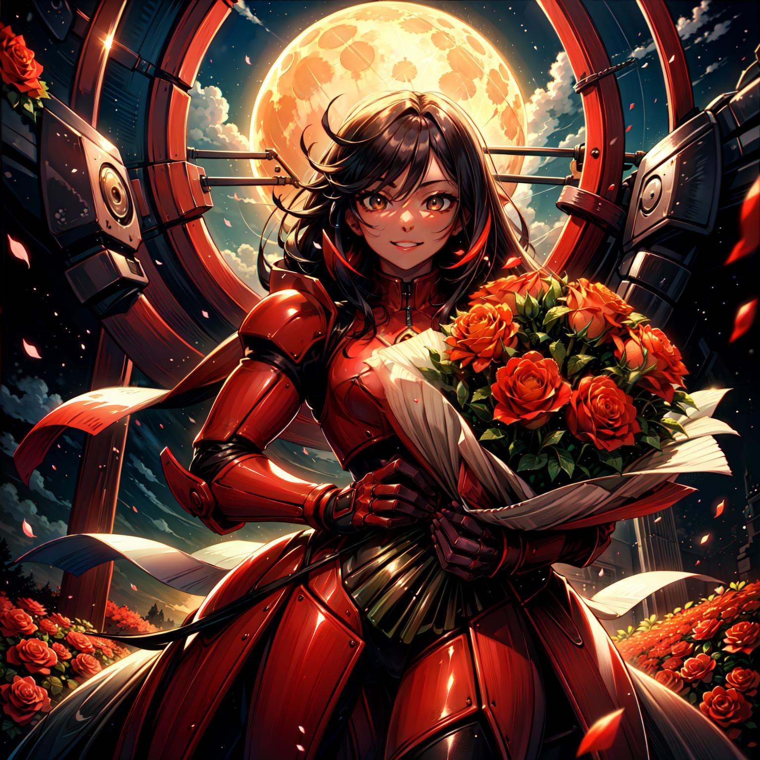 solo boy,  rose gives for viewer,  International Women's Day style on Tensor.Art