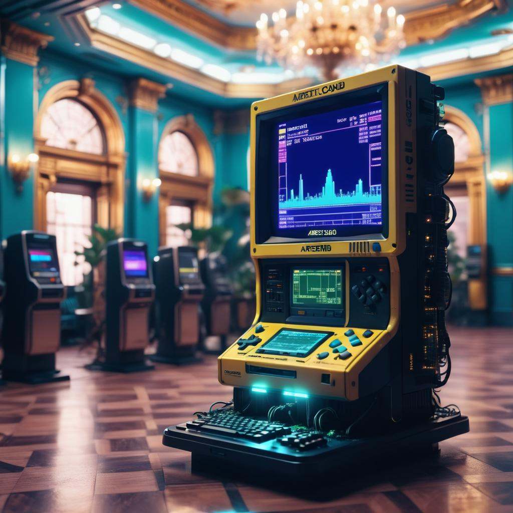 mboard artstyle,  lavish ballroom,  Game Boy Color on Tensor.Art