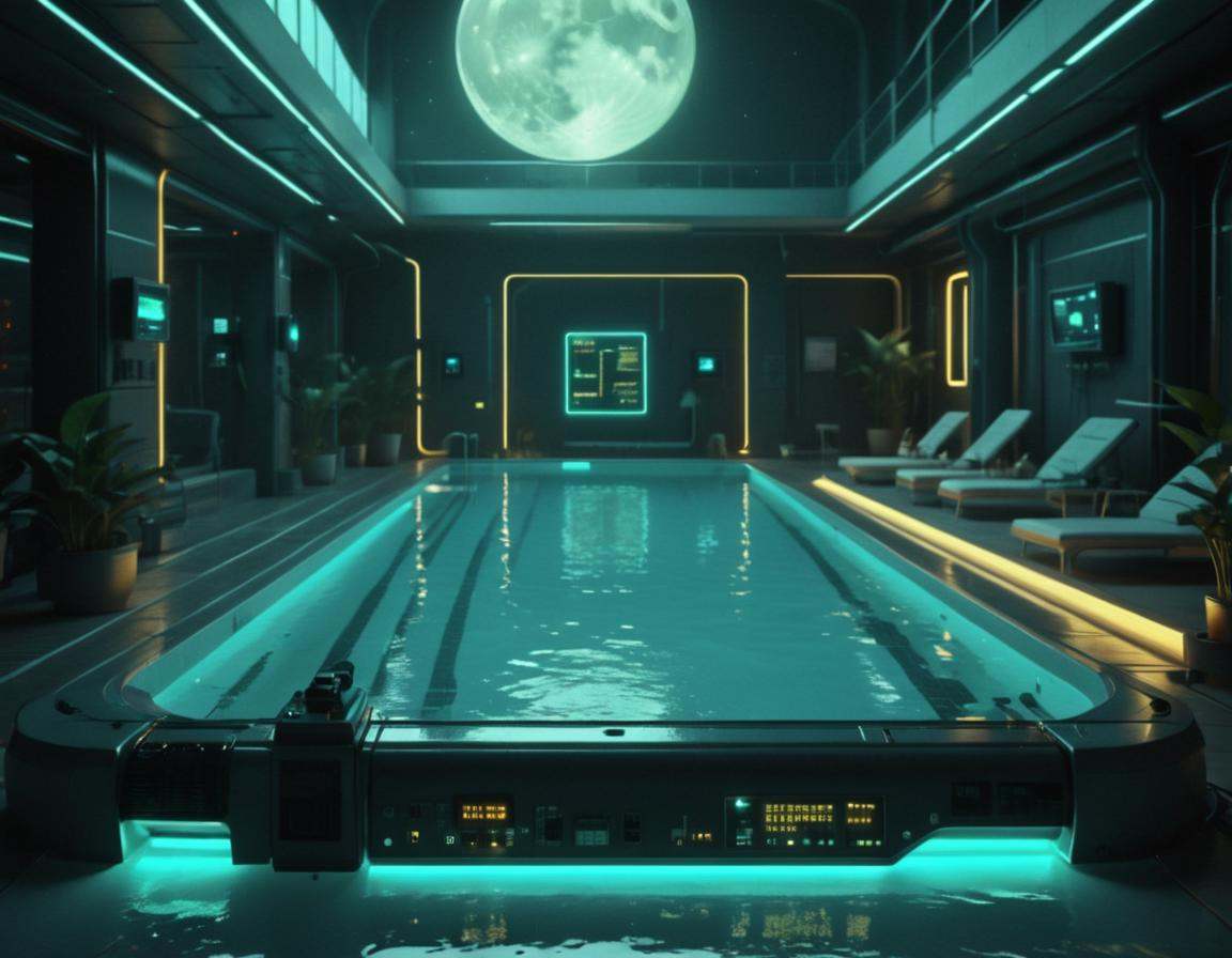 Electric swimming pool,  mboard artstyle on Tensor.Art