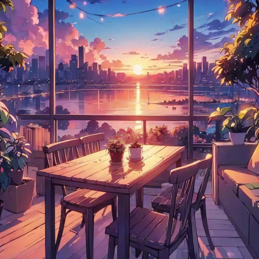 Dreamyvibes artstyle,  sunset in seattle by D.Slater on Tensor.Art