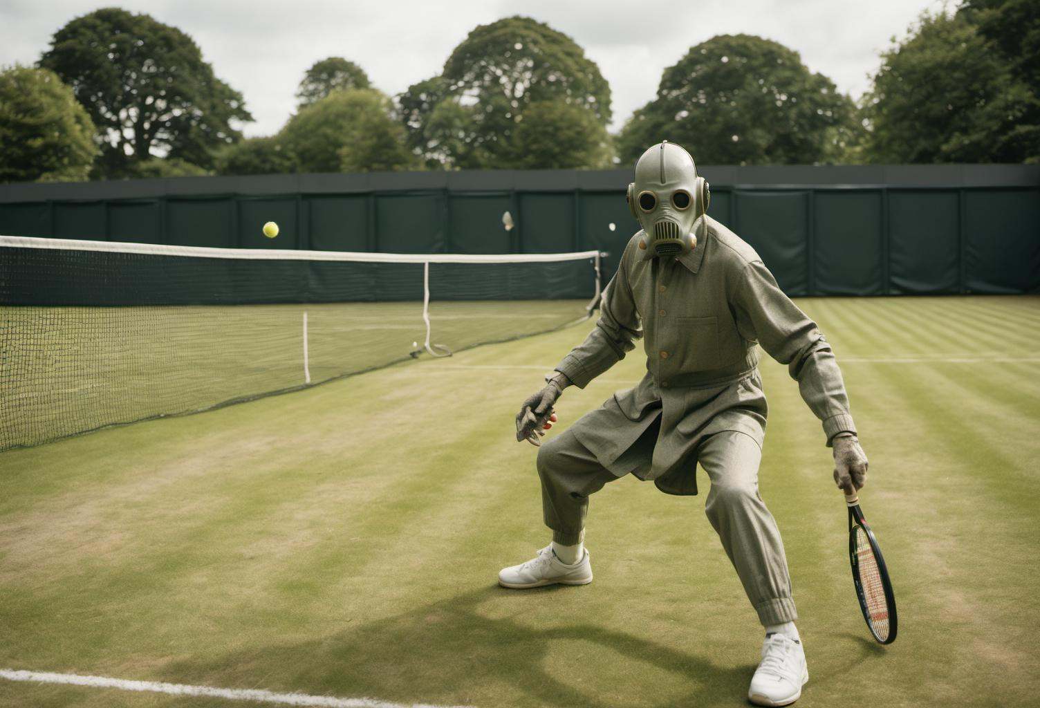 Playing tennis at Wimbledon,  grbtw artstyle on Tensor.Art