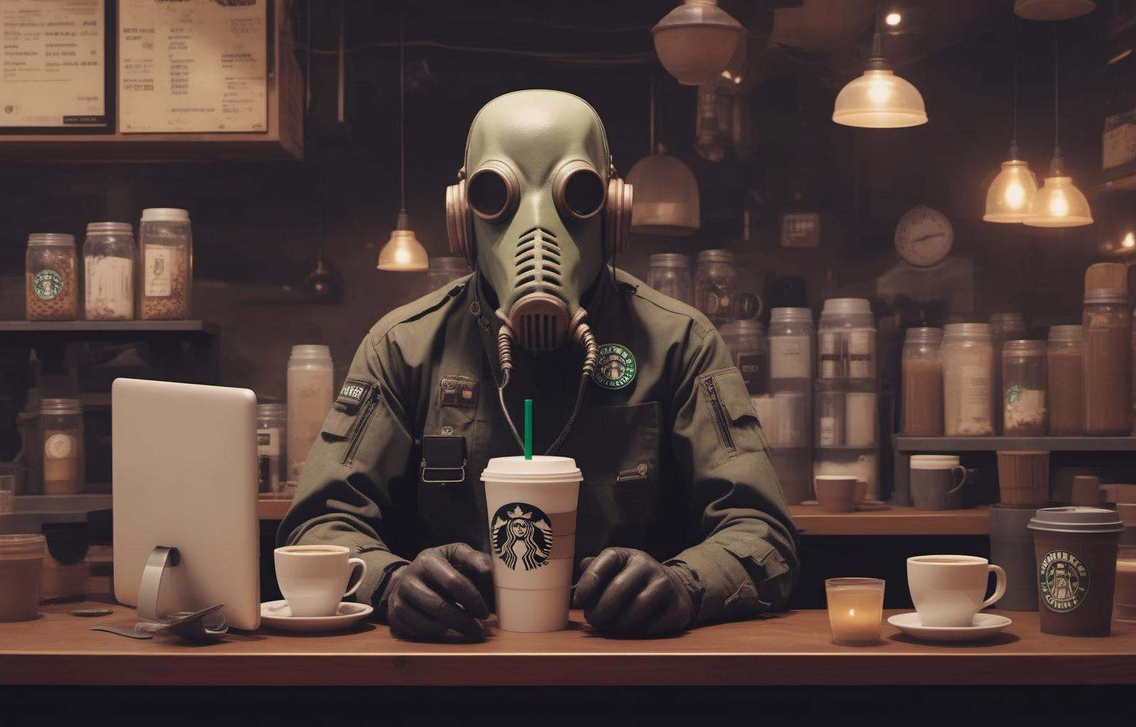 Starbucks coffee,  grbtw artstyle on Tensor.Art