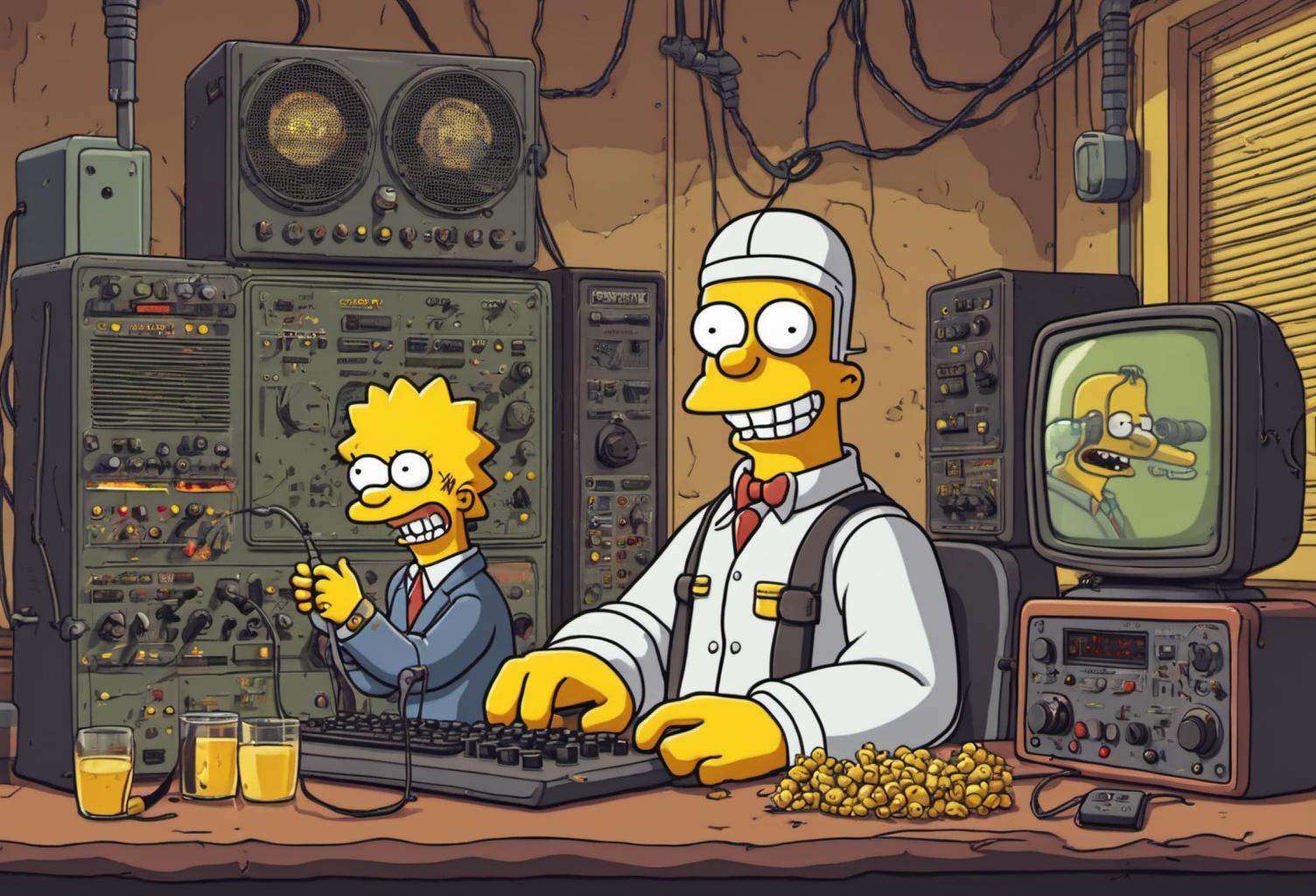 The Simpsons Television show,  grbtw artstyle on Tensor.Art