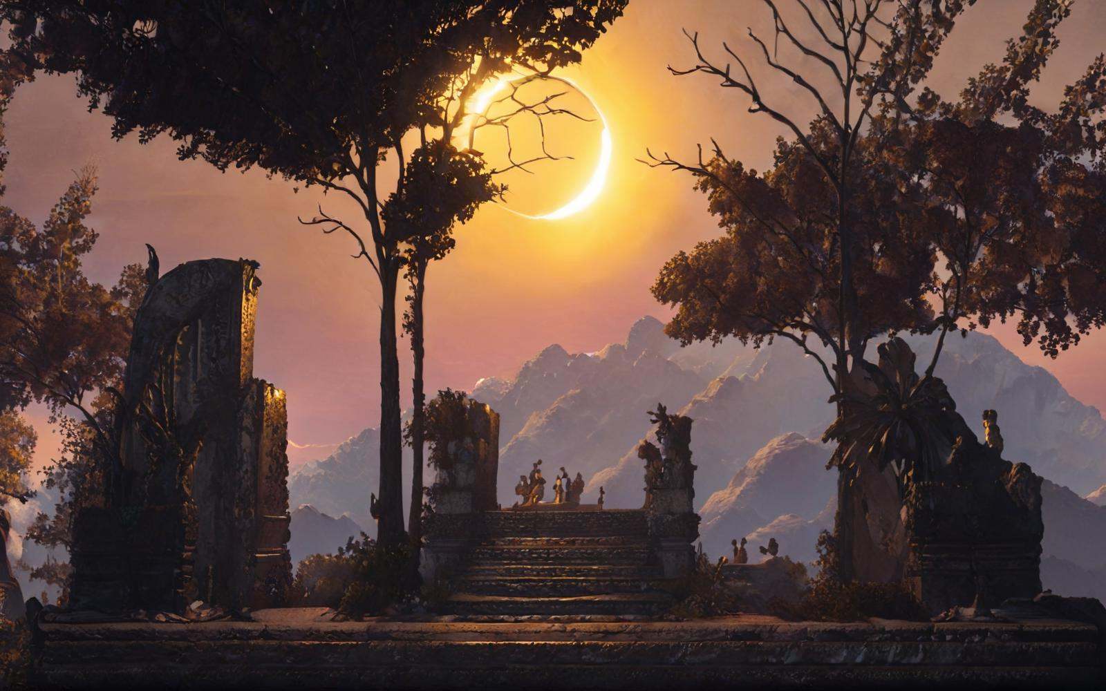 eclipse,  standing,  outdoors on Tensor.Art