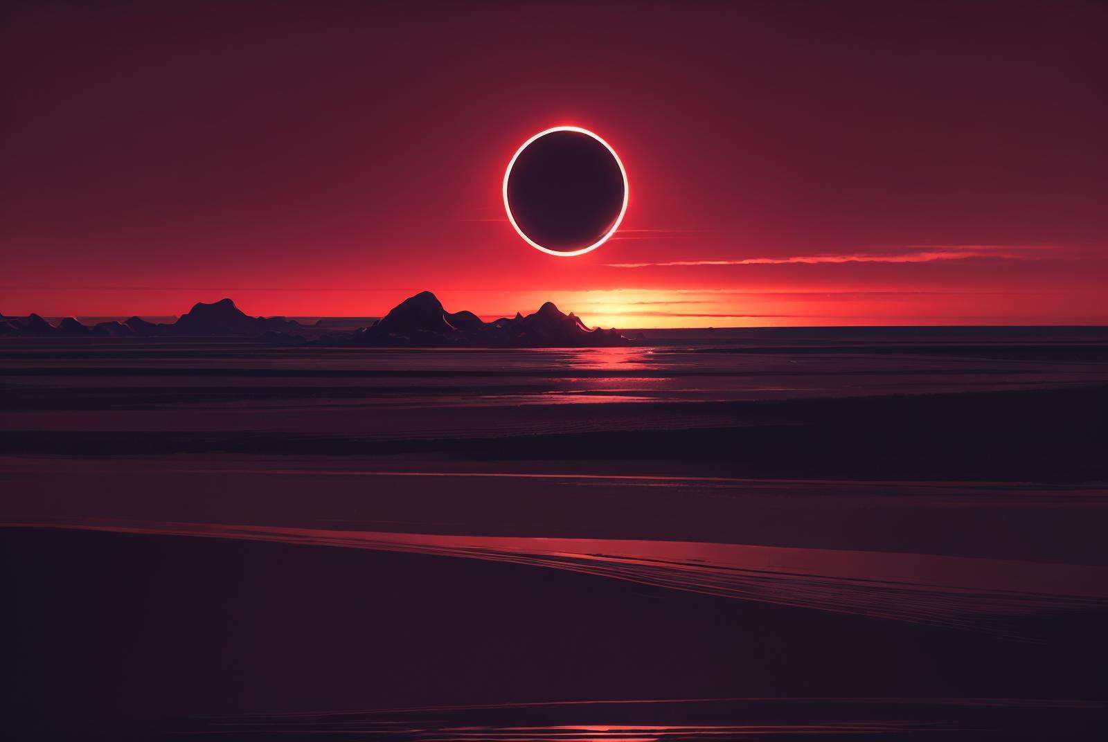 eclipse,  outdoors,  sky on Tensor.Art