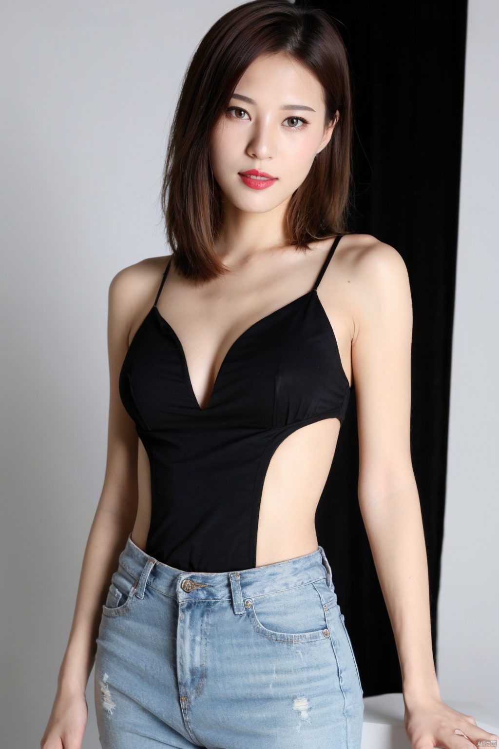  Surrealist beauty photo, a beautiful woman wearing complex and detailed colored clothes and future jewelry, low cut., 