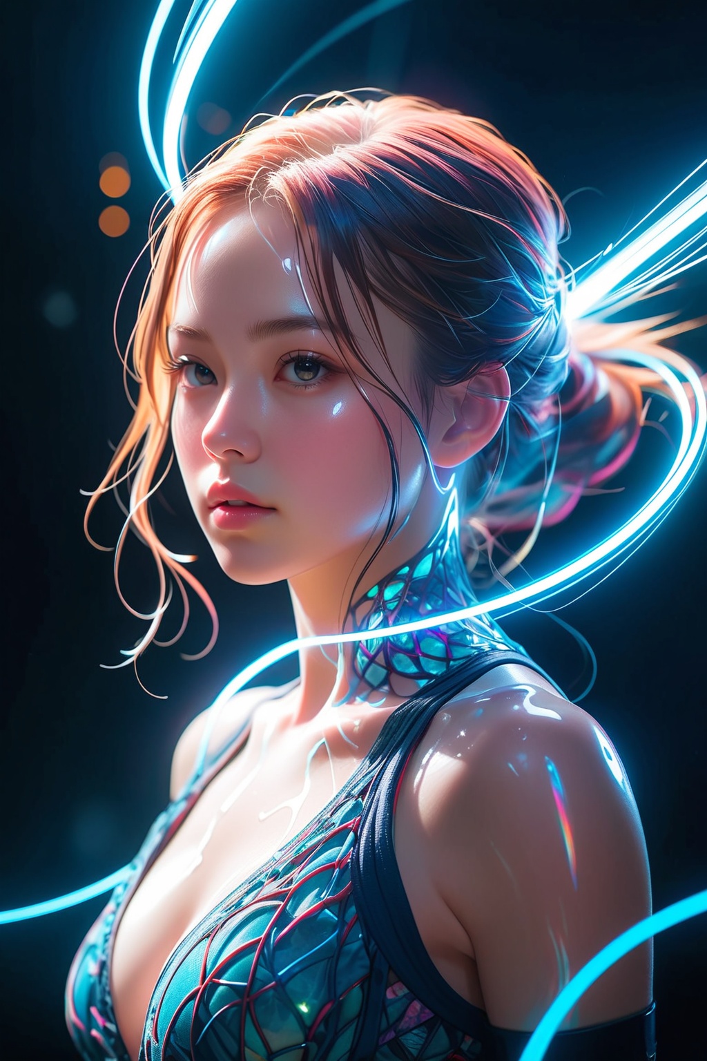 realistic anime style,  (long exposure,  shining light) on Tensor.Art
