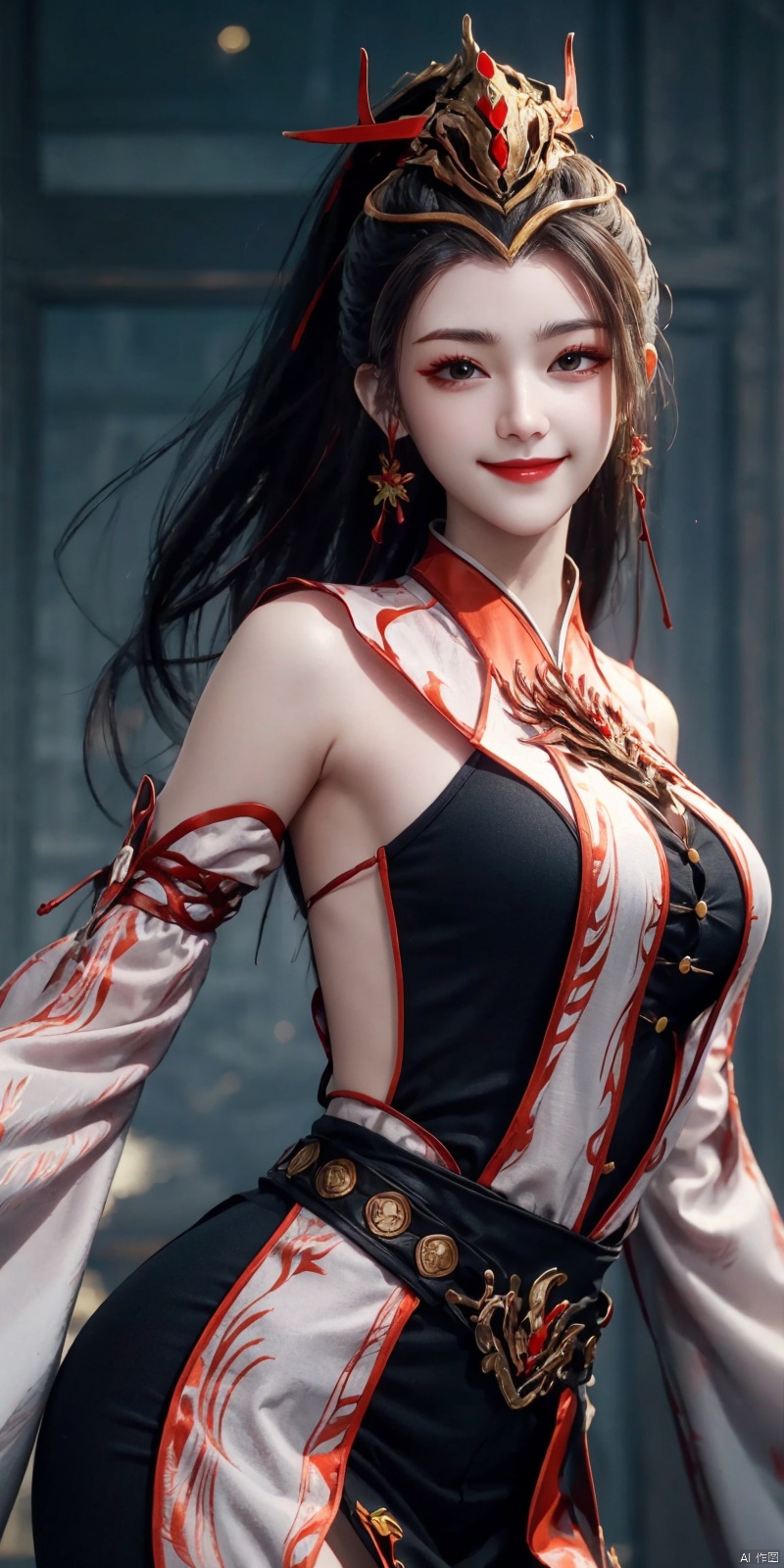  best quality, masterpiece, cowboy_shot,(Good structure), DSLR Quality,Depth of field,kind smile,looking_at_viewer,Dynamic pose, 
1girl,jiujiu