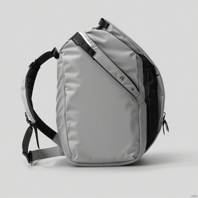  solo, simple background, white background, monochrome, greyscale, bag, no humans