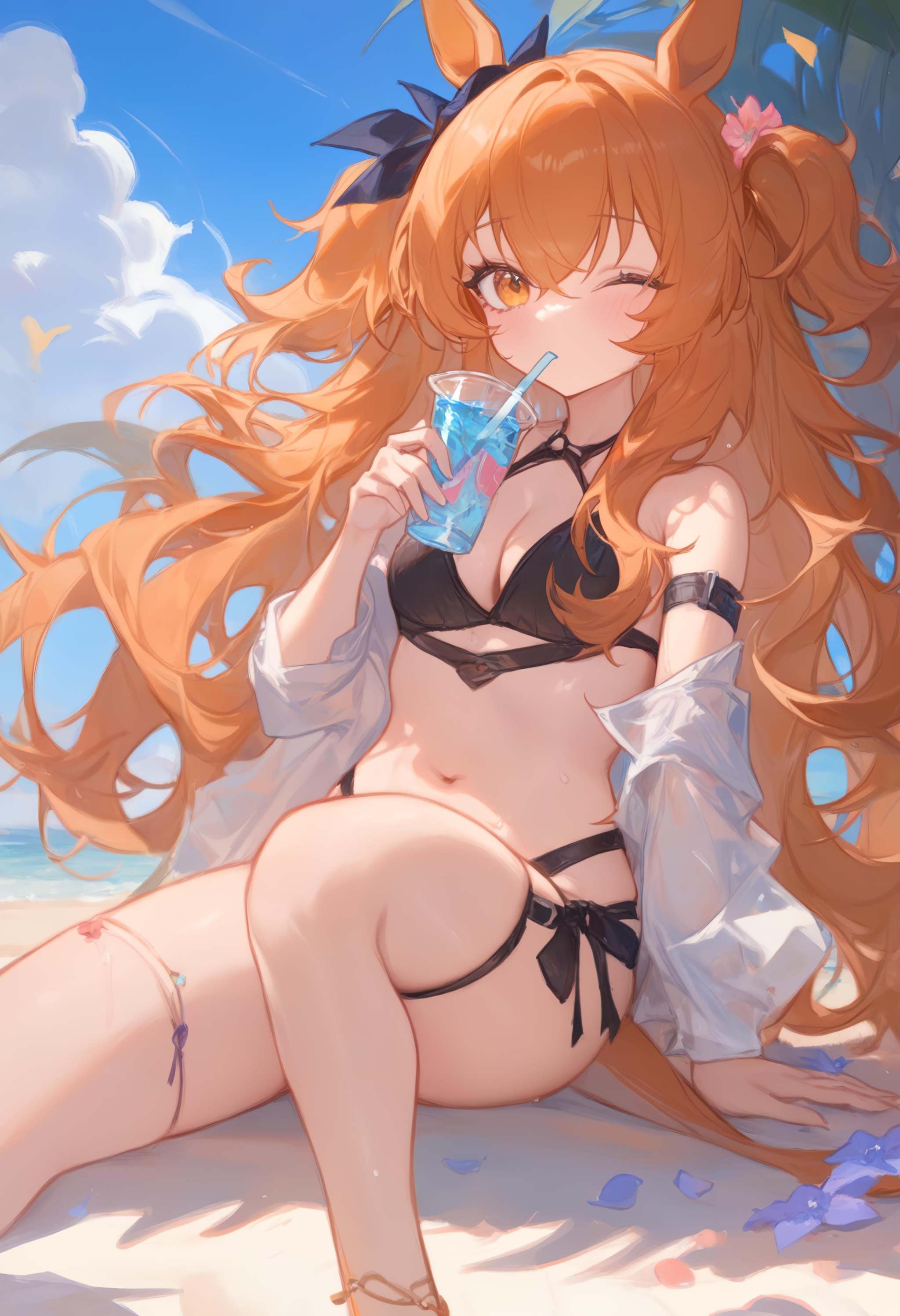 1girl,  mayano top gun \(umamusume\),  umamusume on Tensor.Art