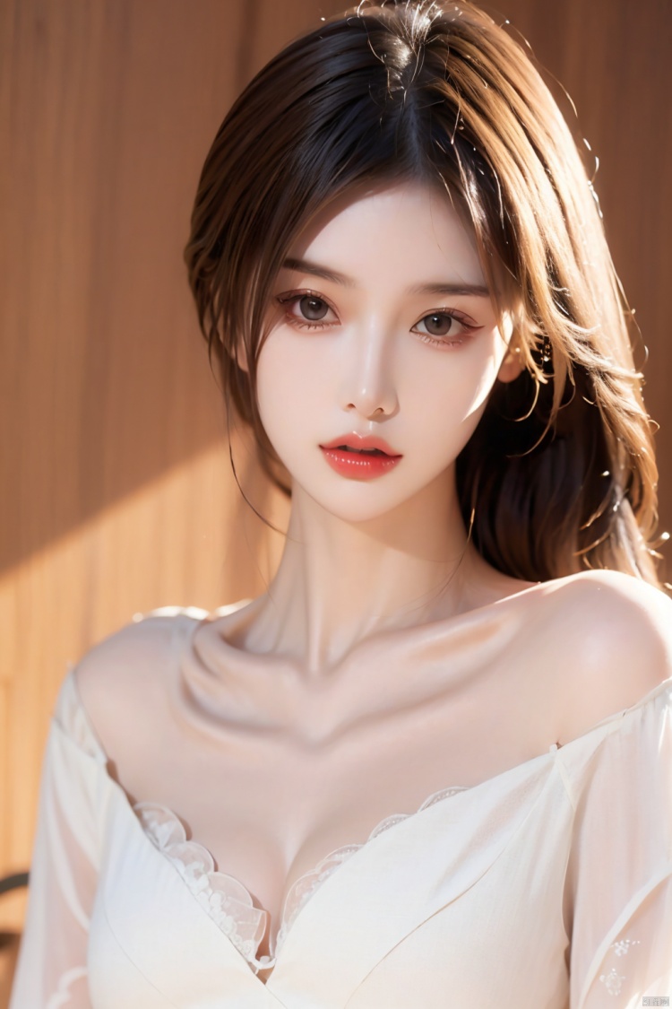  Beauty,full body shot,portrait,best quality, super detail, fine detail, high resolution, 8K wallpaper, perfect dynamic composition, beautiful detailed eye, suit, off-shoulder, cleavage, xiqing, 1girl,thin,Beautiful bones,