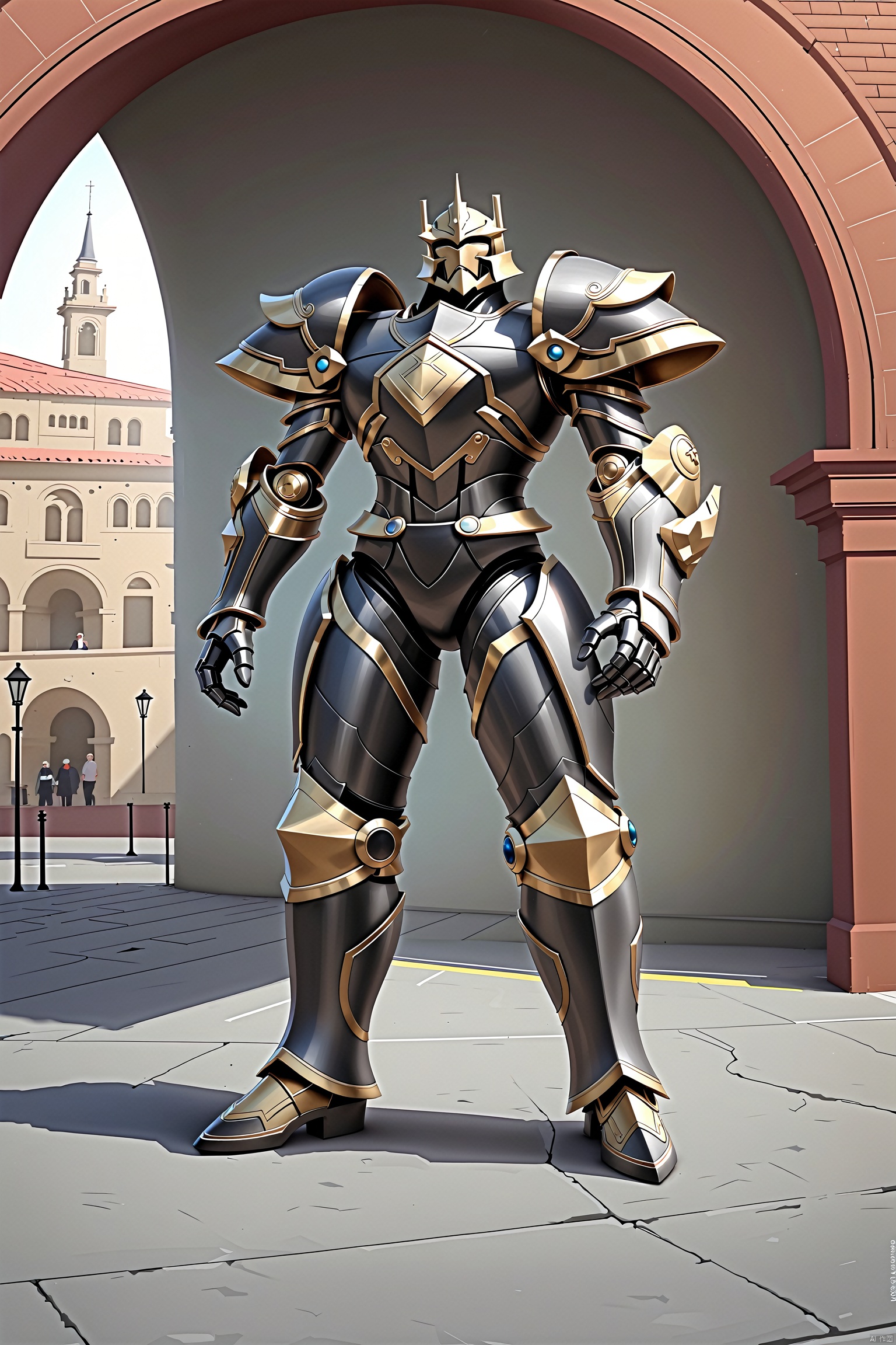  absurdres,incredibly absurdres,reality,realistic,full_shot, Armor_Partial mech,