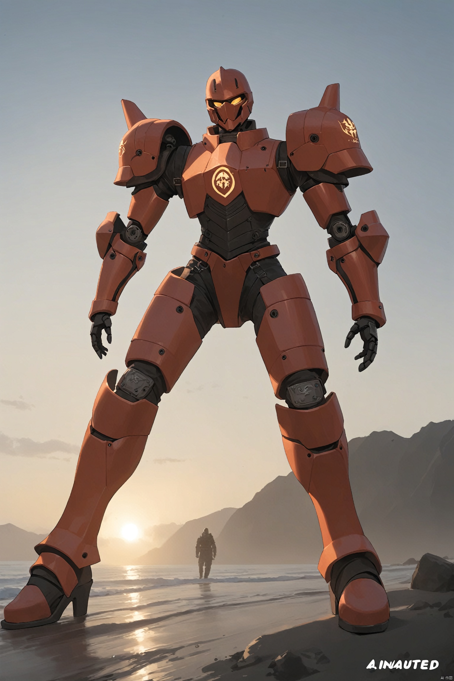  absurdres,incredibly absurdres,reality,realistic,full_shot, Armor_Partial mech,