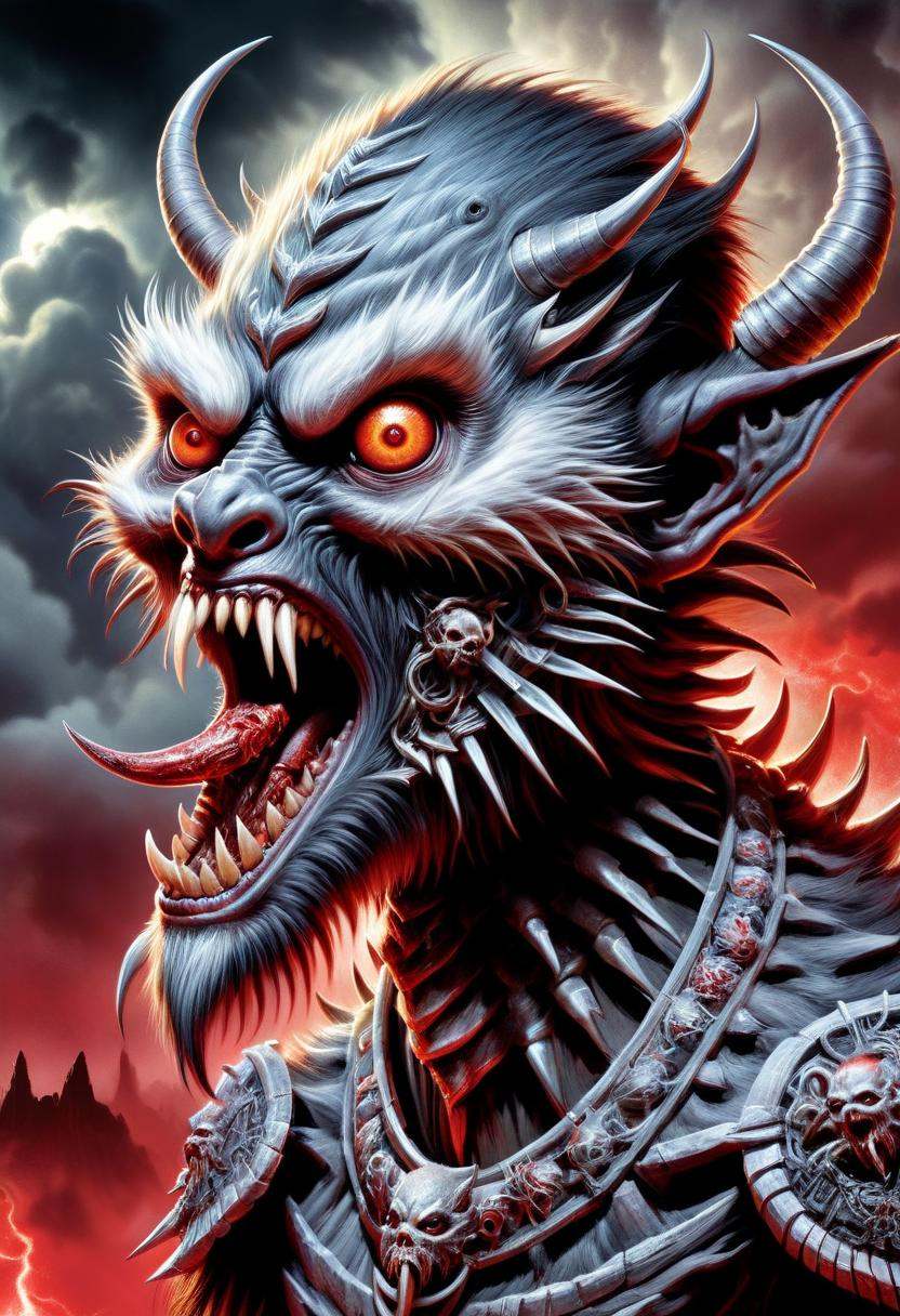 DonMD347hM374lXL fenghuang,  Mythical humanoid creature in Philippine folklore,  extends a proboscis from her mouth to suc...