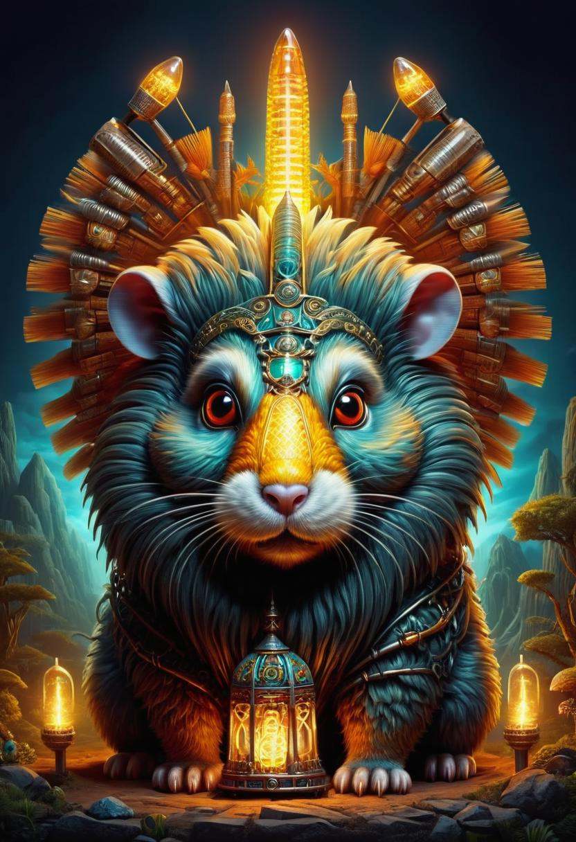DonMN1x137ub35XL,  fusion of lamassu,  hamster by DonMischo on Tensor.Art