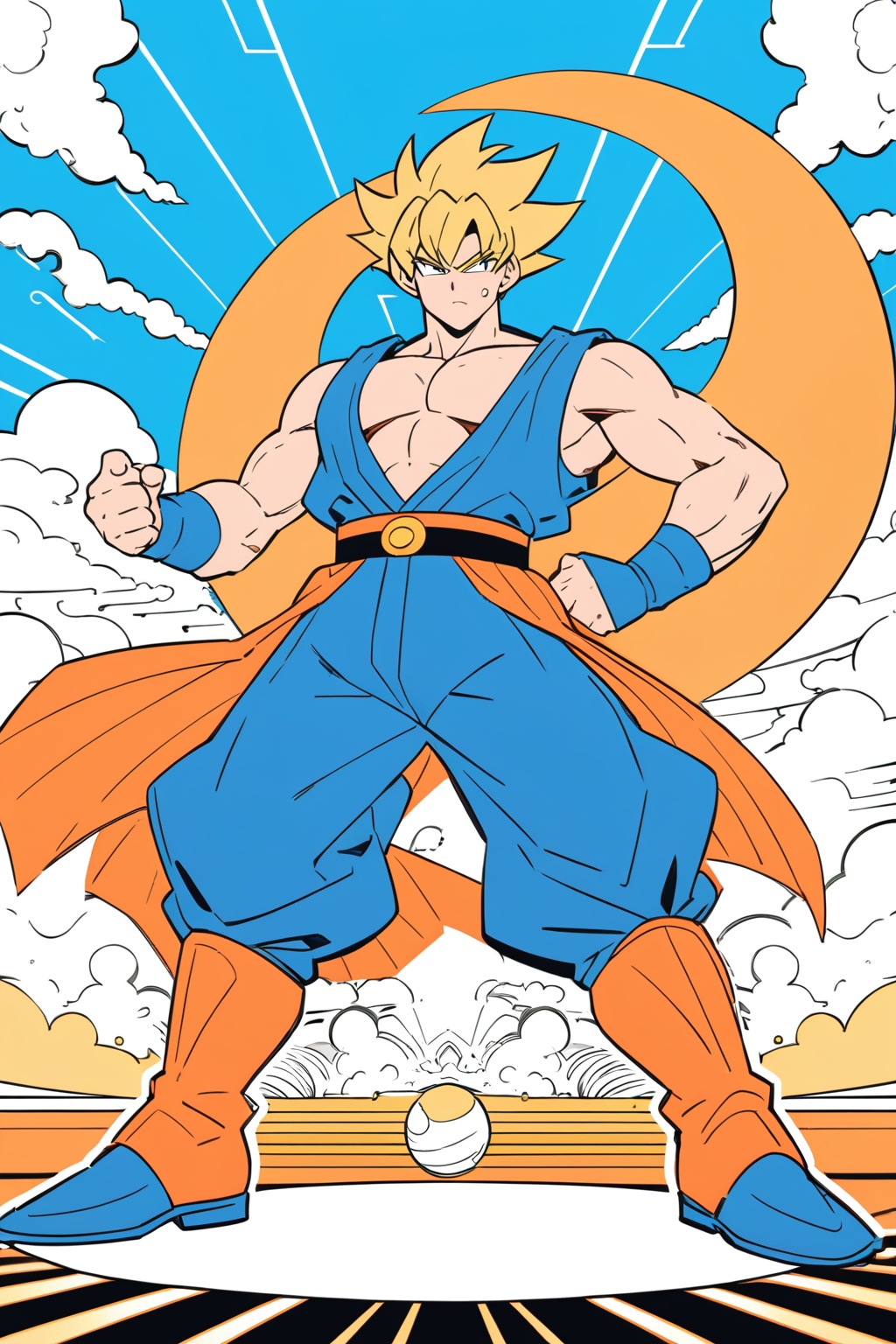 goku,  in the style of Akira Toriyama,  dragon ball theme on Tensor.Art
