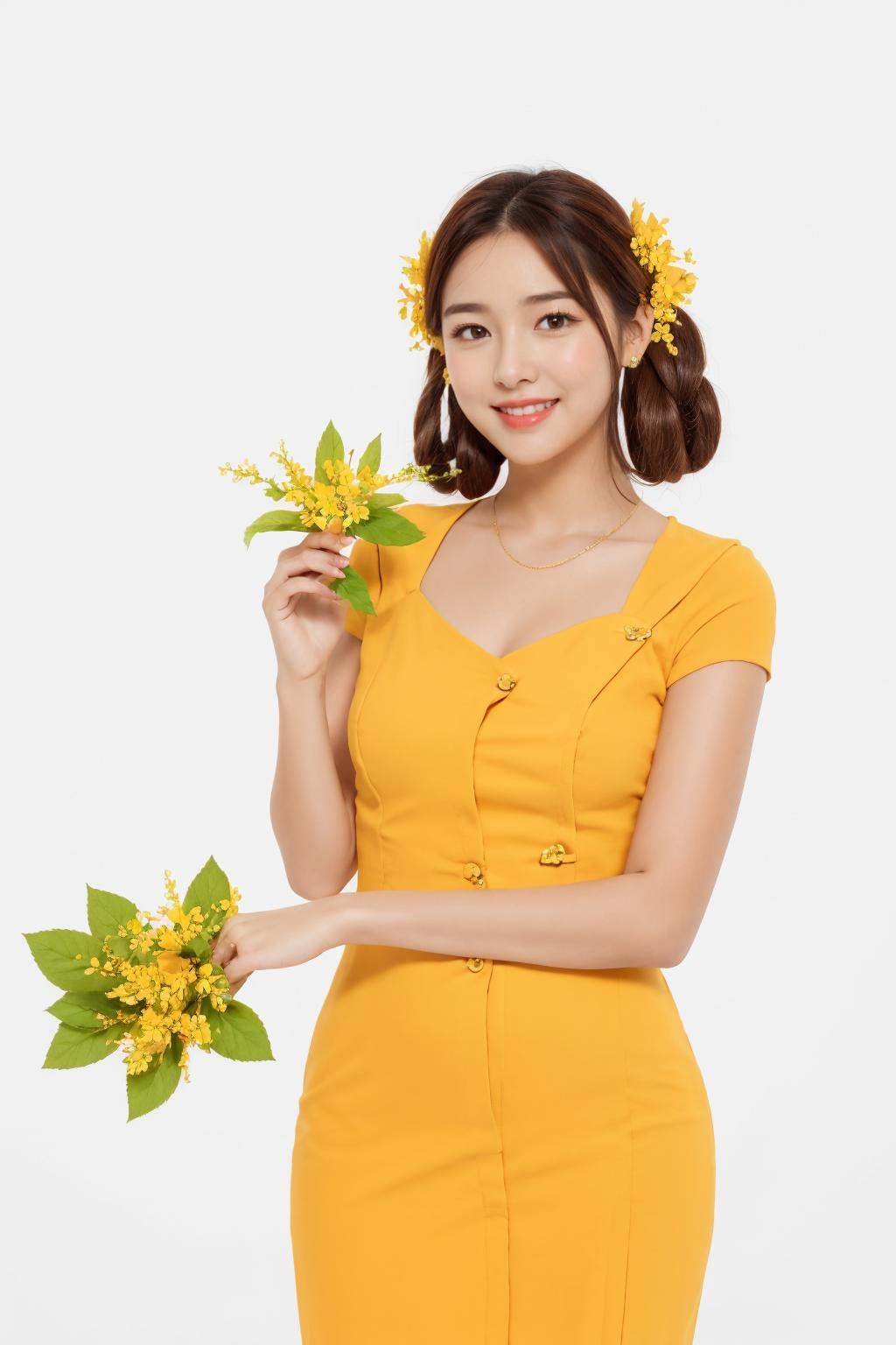 1girl,  solo,  flower on Tensor.Art