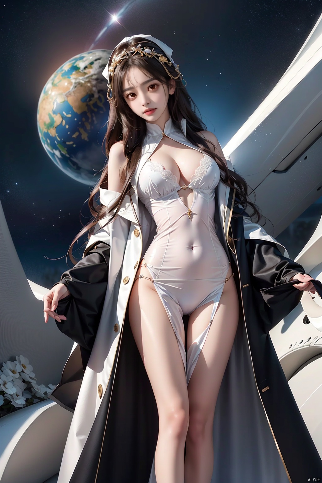 Planet X is the angel star, angel sister is coming, planet X is very beautiful, is a pink planet, angel sister has long black hair, white, tender and silky skin, everyone is very beautiful.


Long black hair,

A white gauze coat,

White, tender , silky ,Straight and slender legs. 
A graceful, thin waist.Skin is white, tender and silky.


(Angel sister wants to take me away from the earth, so happy, so happy, so touched,Sister Angel took my hand and flew away with Sister Angel.
Angel sister is the best. I like angel sister. Planet X is angel star. Angel sister lives on planet X
)
view_from_above, girl,women,female,sister, ((poakl))